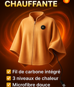 Couverture chauffante portable CosyHeat™ – se porte ou s’utilise, douce & lavable