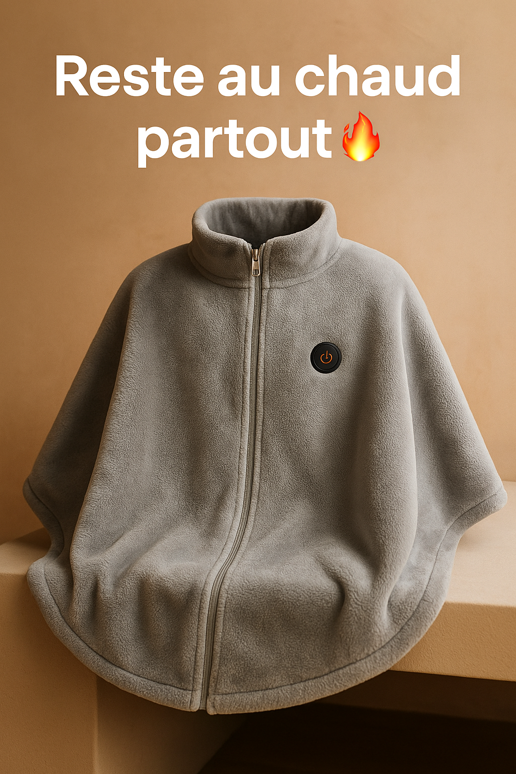 Couverture chauffante portable CosyHeat™ – se porte ou s’utilise, douce & lavable