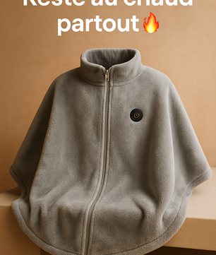 Couverture chauffante portable CosyHeat™ – se porte ou s’utilise, douce & lavable