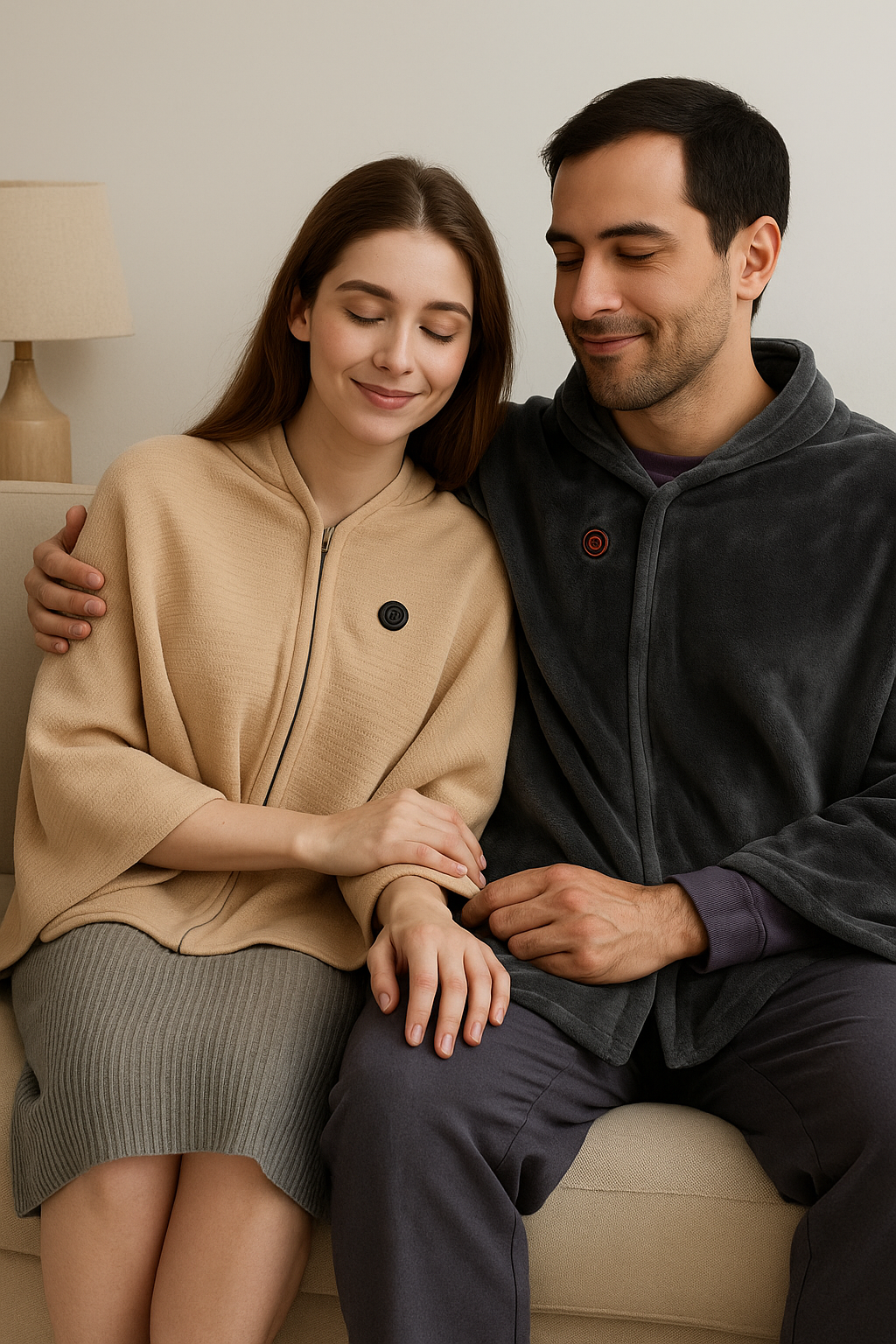 Couverture chauffante portable CosyHeat™ – se porte ou s’utilise, douce & lavable